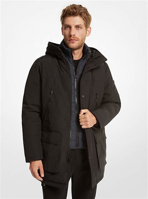 michael kors benson 2-in-1 woven parka|benson parka.